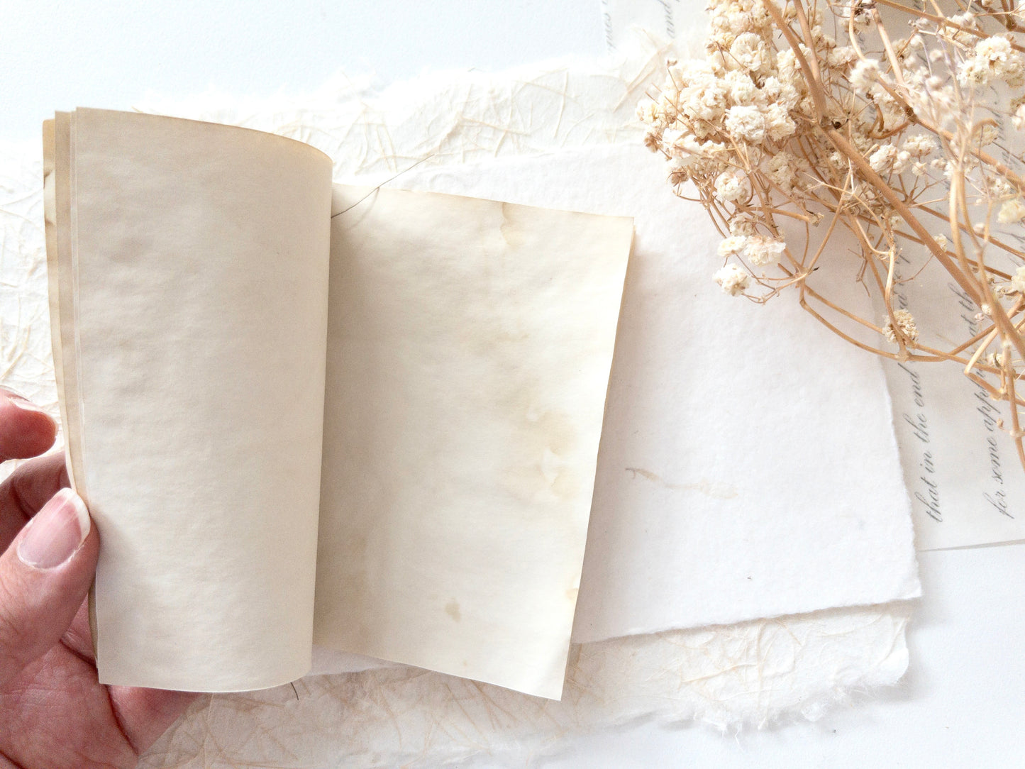 Mini coffee-dyed Tomoe River paper journal (A7)