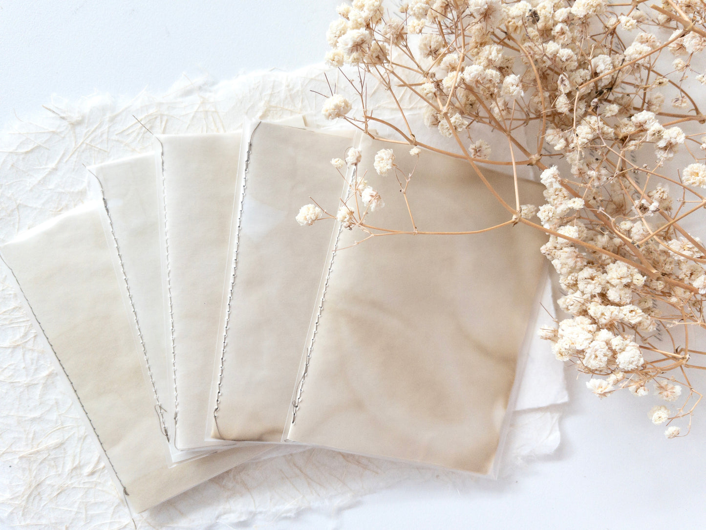 Mini coffee-dyed Tomoe River paper journal (A7)