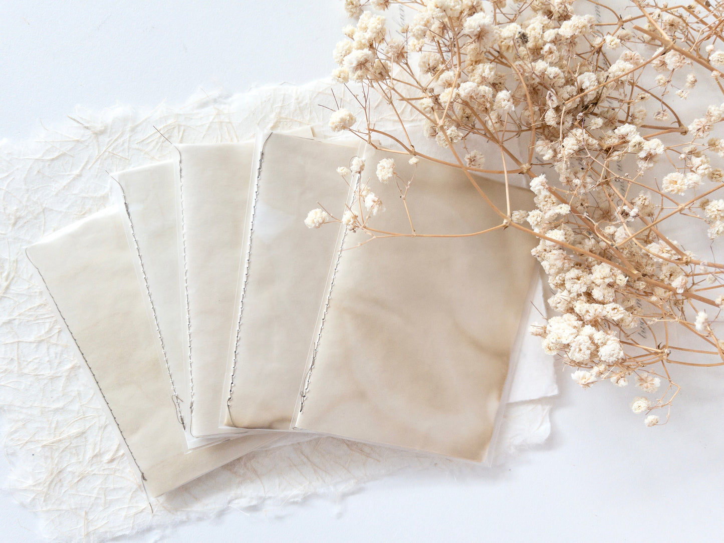 Mini coffee-dyed Tomoe River paper journal (A7)
