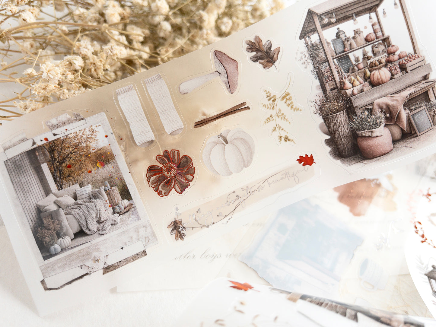 Foiled pre-cut PET tape: Autumn's pause
