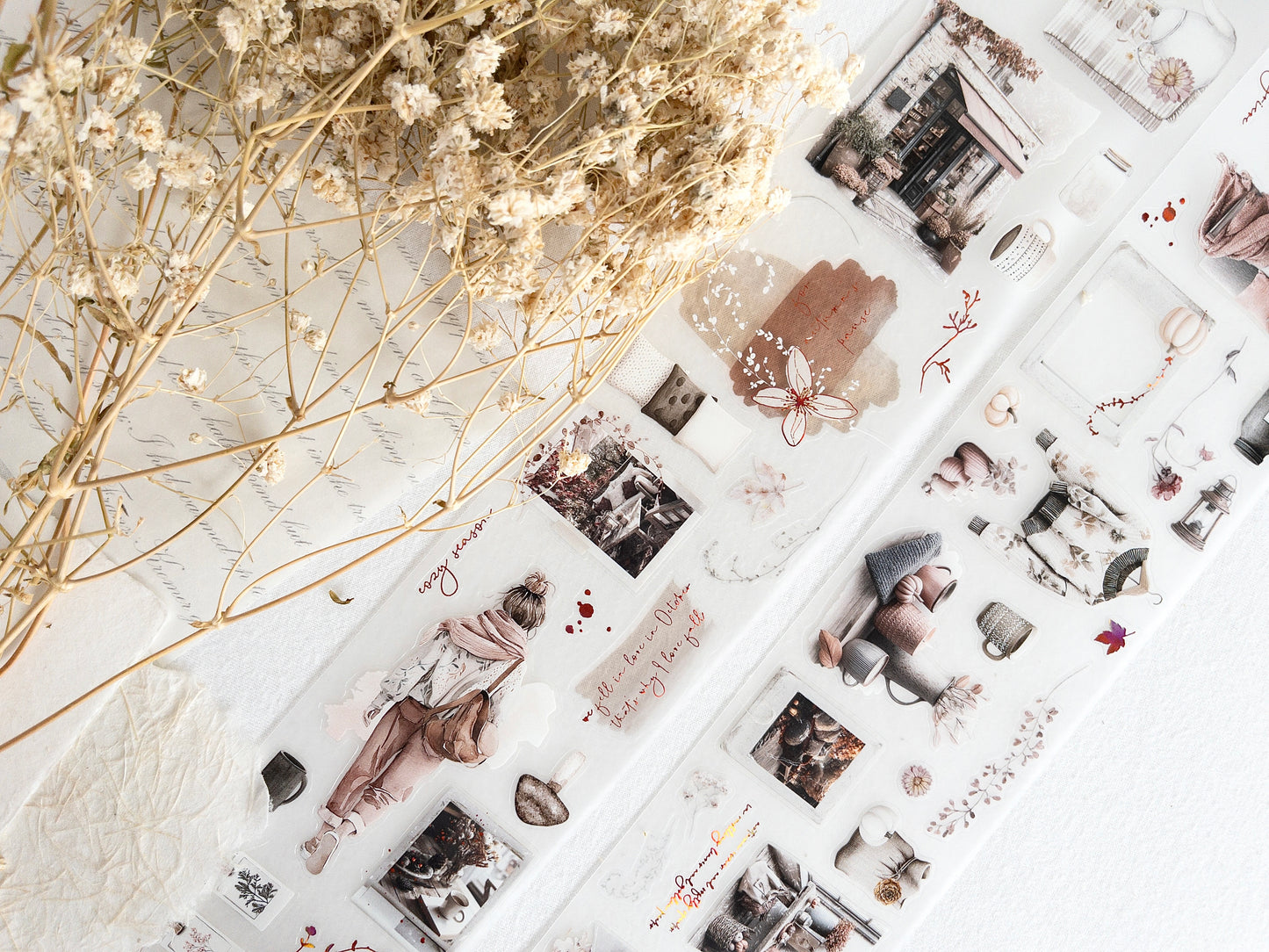 Foiled pre-cut PET tape: Autumn's pause