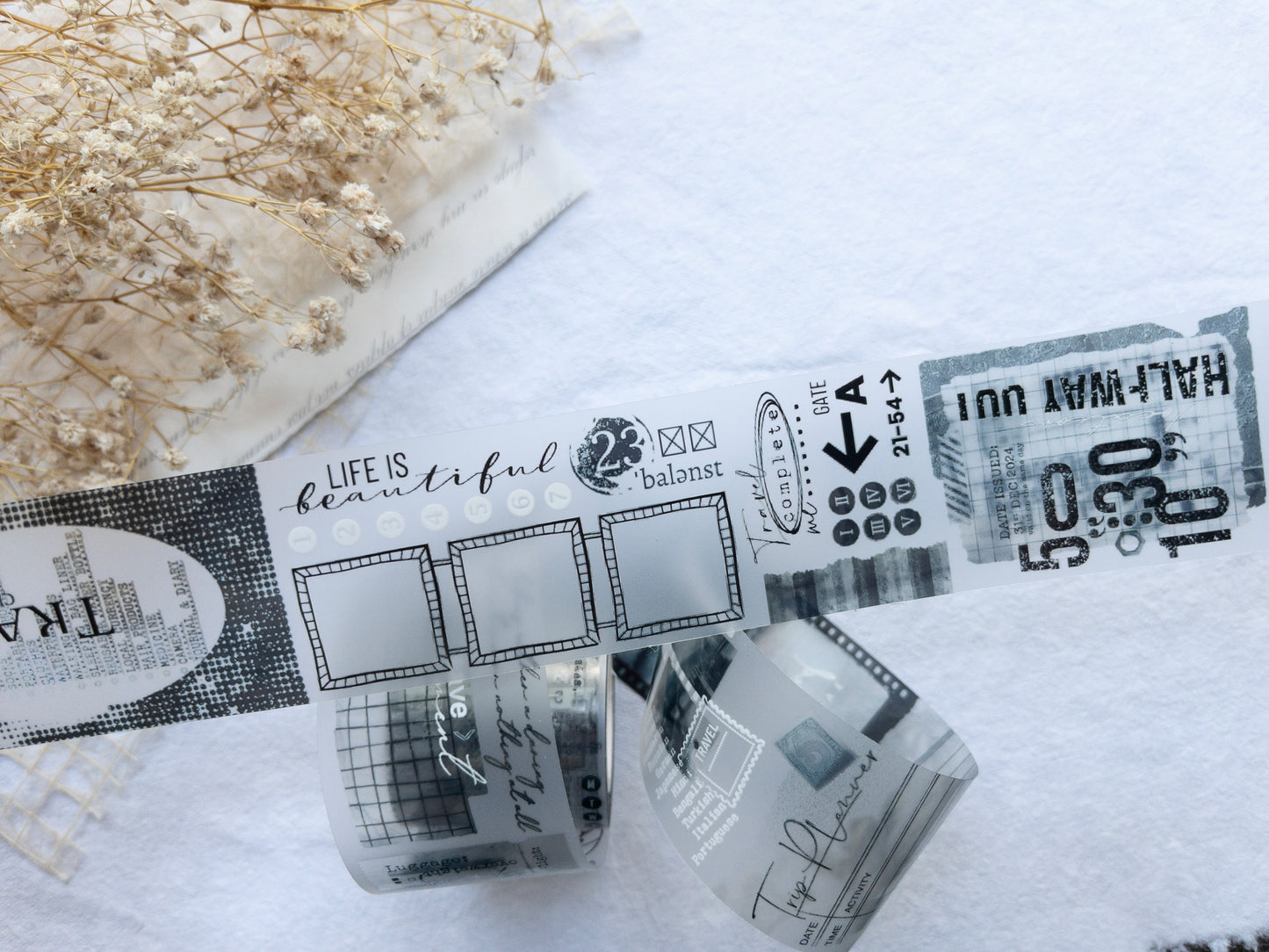 Journal Pages “Where to next” series - Matte pet tape (Single loop)