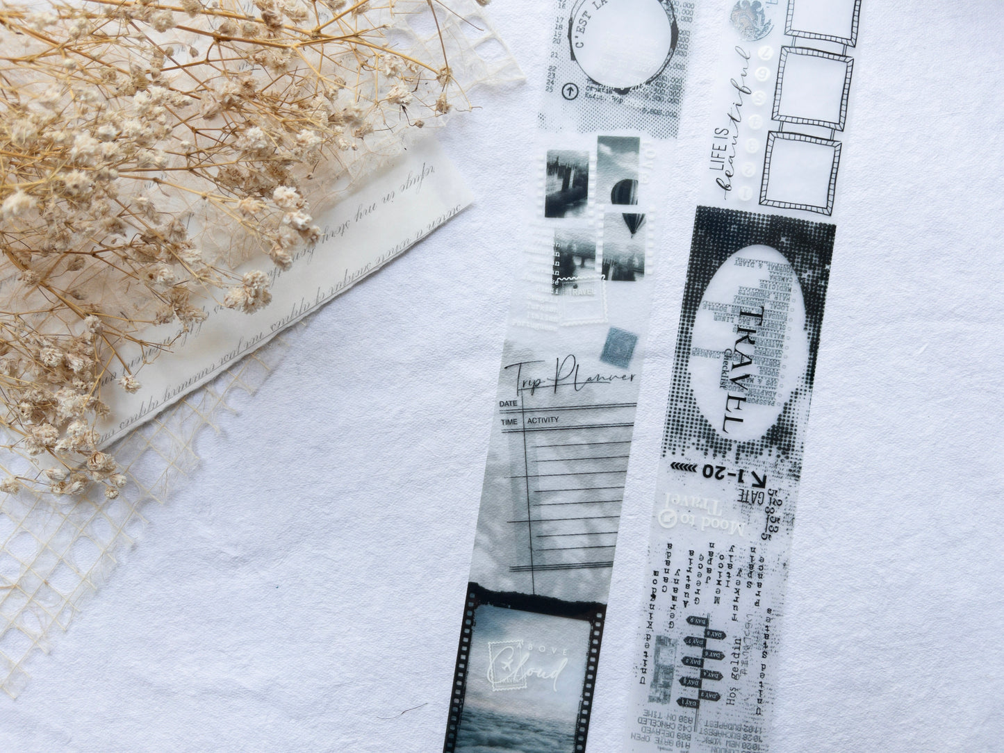 Journal Pages “Where to next” series - Matte pet tape (Single loop)