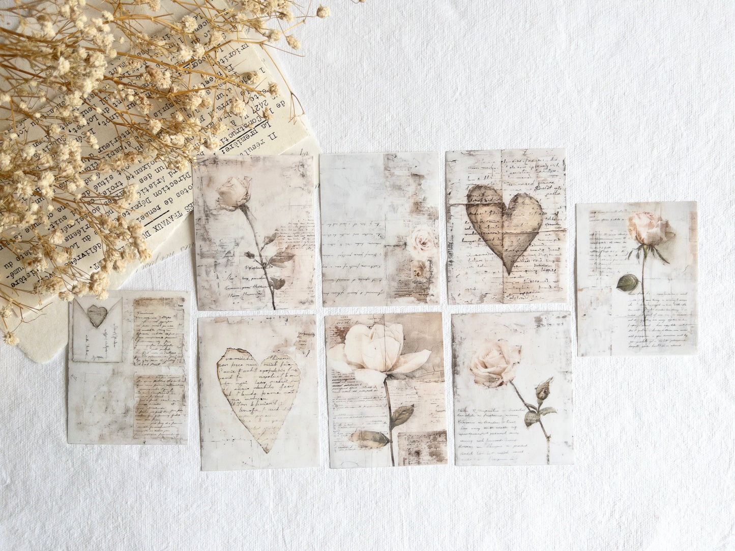 Small deco stickers: Set of 8 (Clear matte)