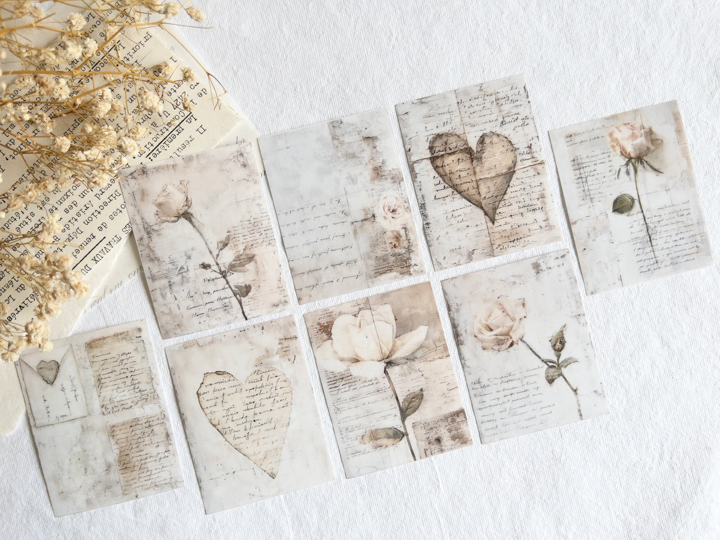Small deco stickers: Set of 8 (Clear matte)