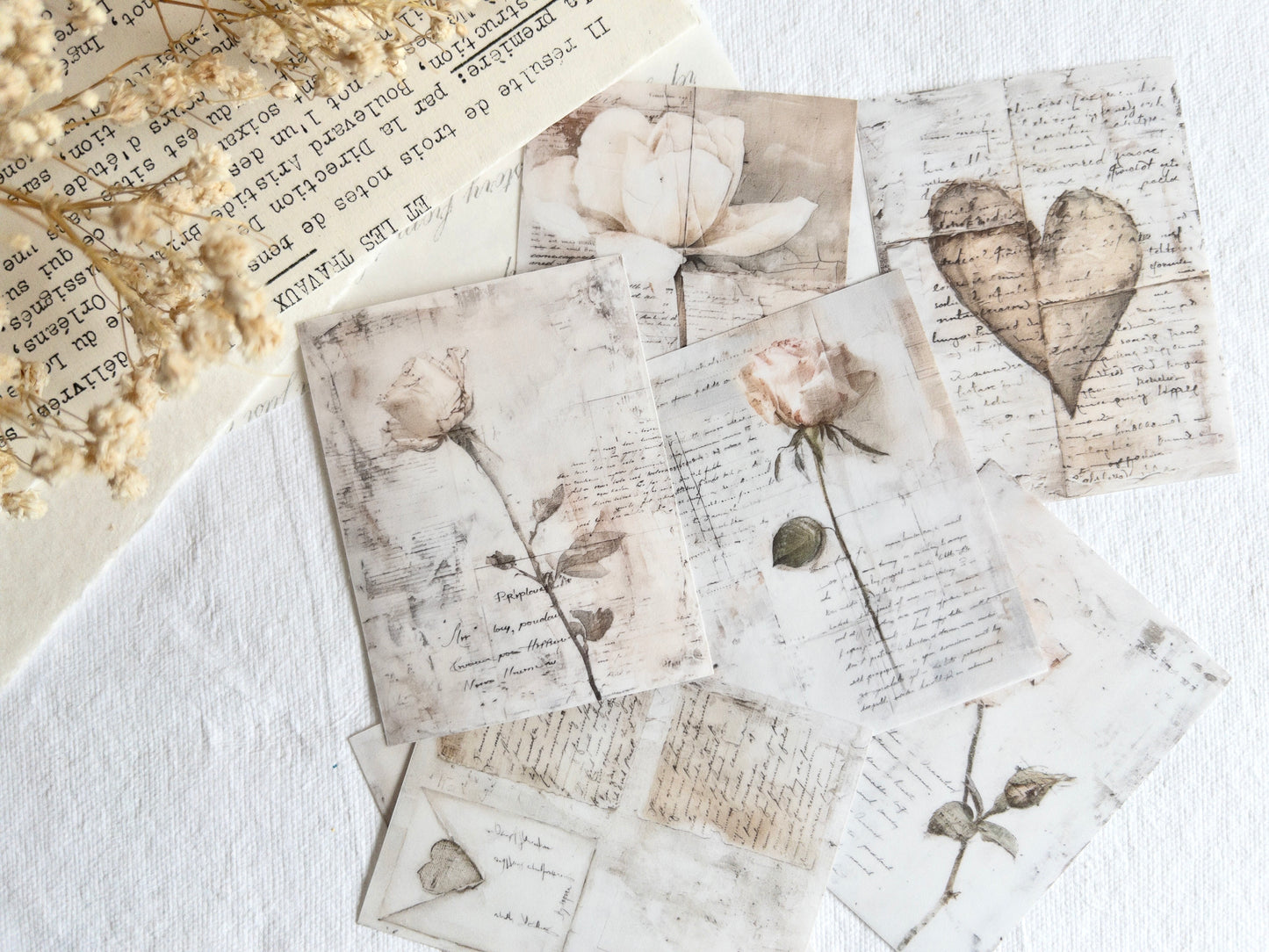 Small deco stickers: Set of 8 (Clear matte)