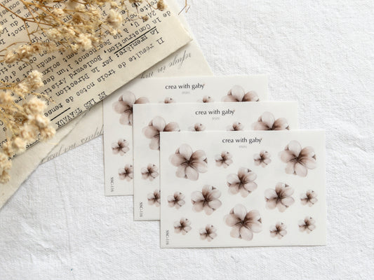 Mini stickers: Flower petals clear sticker (116)