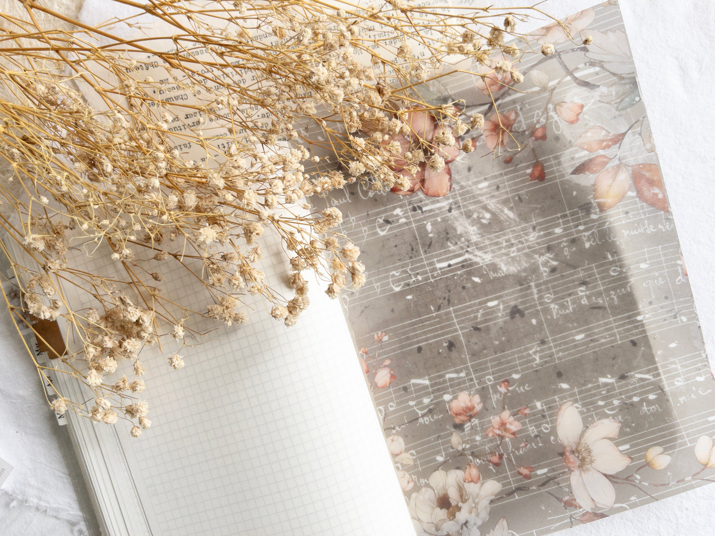 Vellum paper: Warm florals II