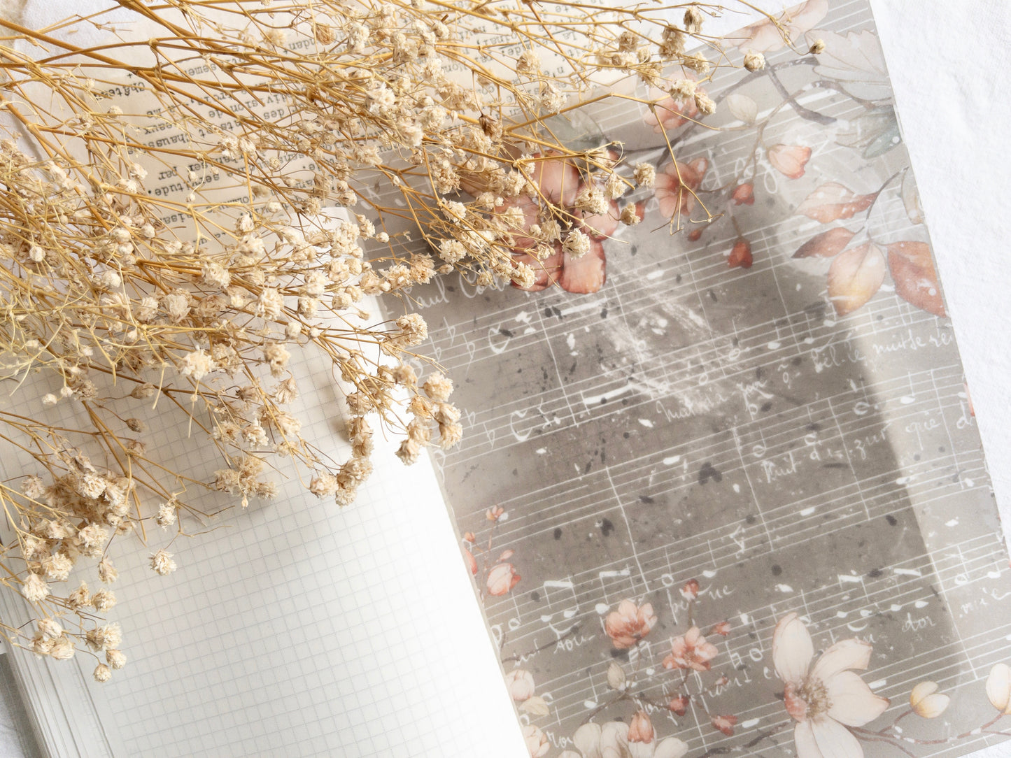 Vellum paper: Warm florals II