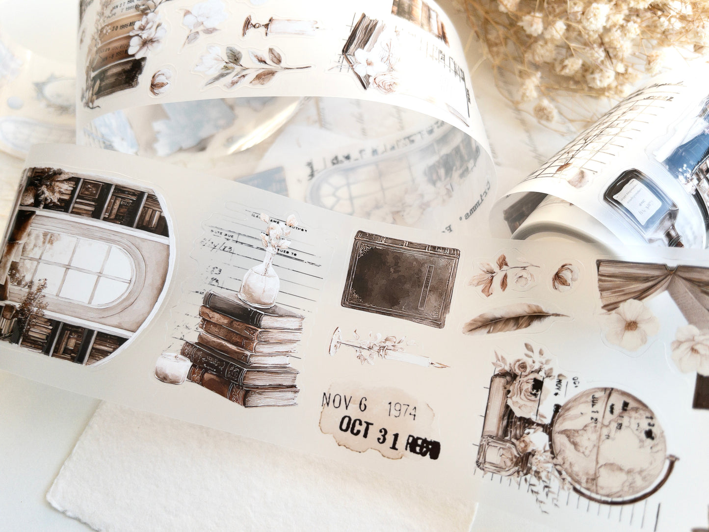 Pre-cut PET tape: The Cosy Chapter (October 2025 sub kit)