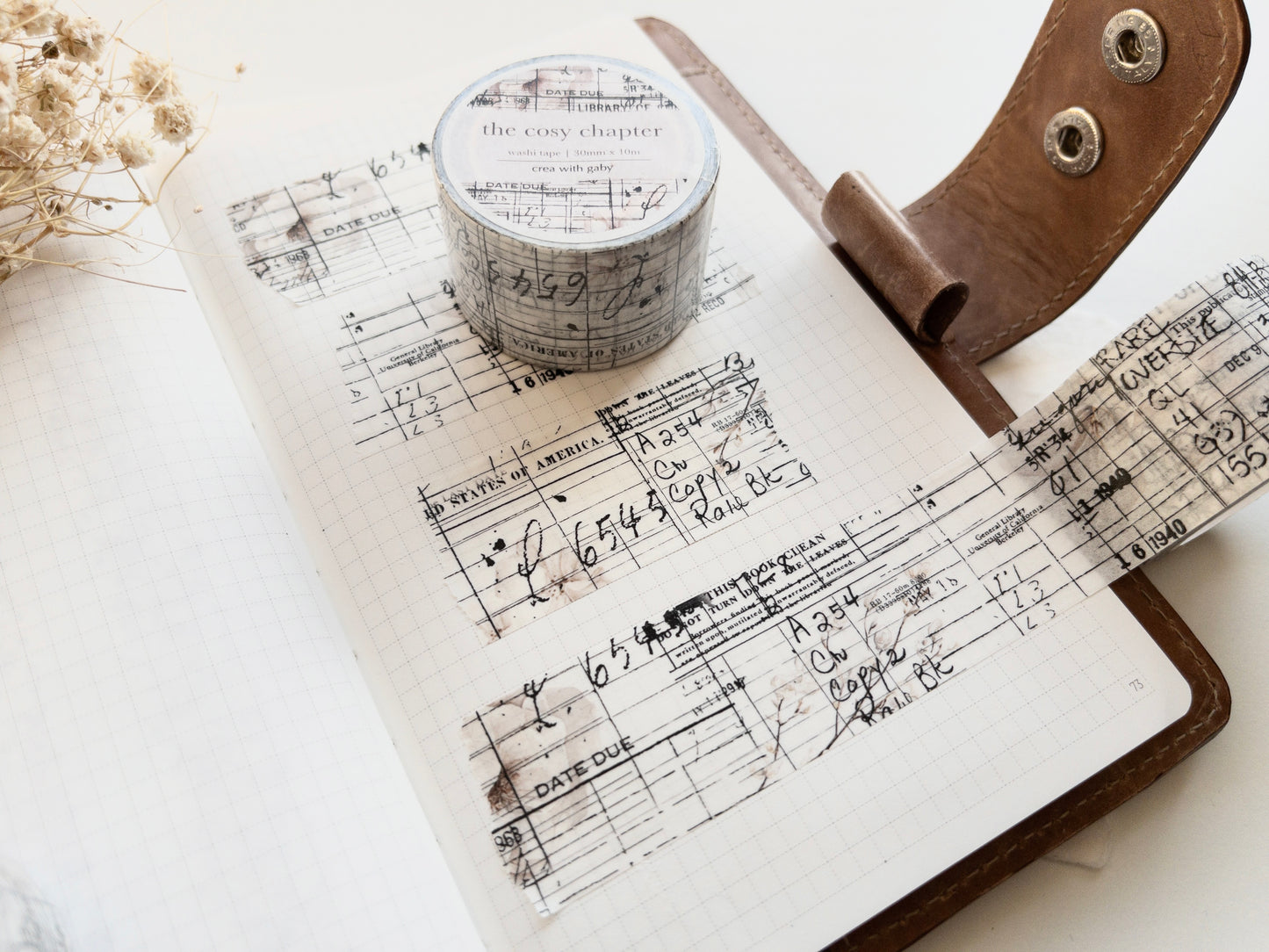 Vintage library washi tape: The Cosy Chapter (October 2025 sub kit)