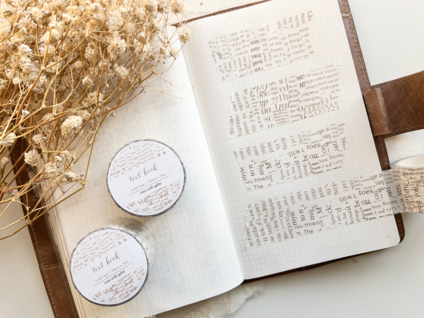 Text book washi tape: The Cosy Chapter (October 2025 sub kit)