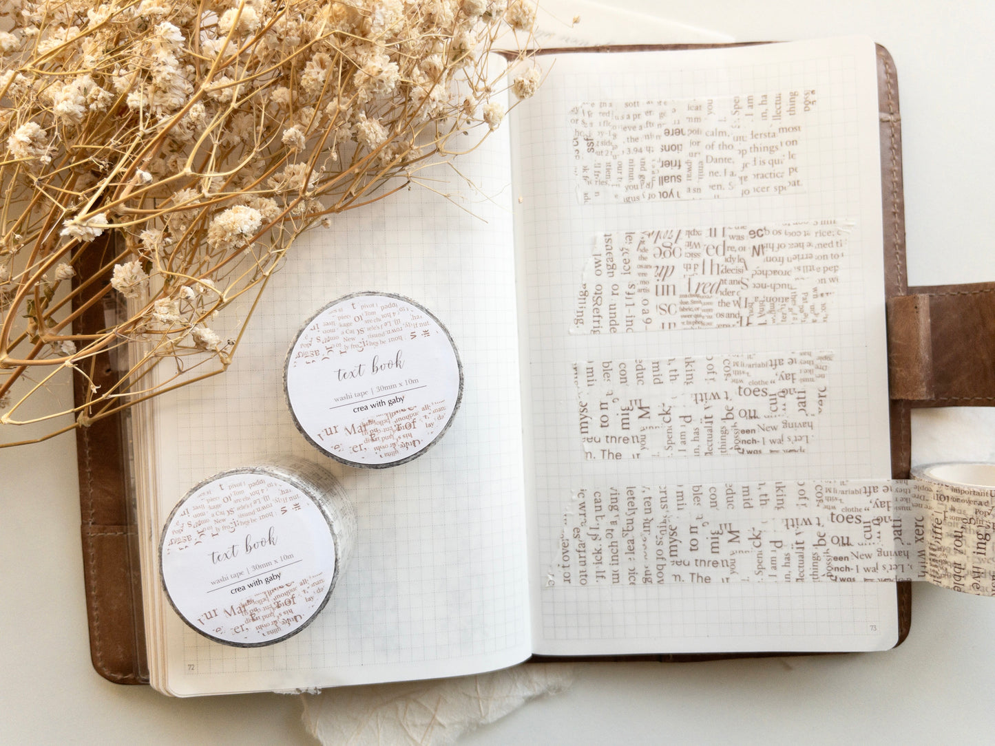 Text book washi tape: The Cosy Chapter (October 2025 sub kit)