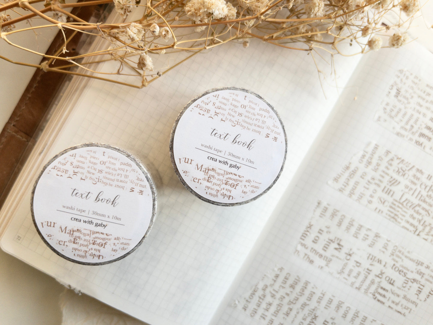Text book washi tape: The Cosy Chapter (October 2025 sub kit)
