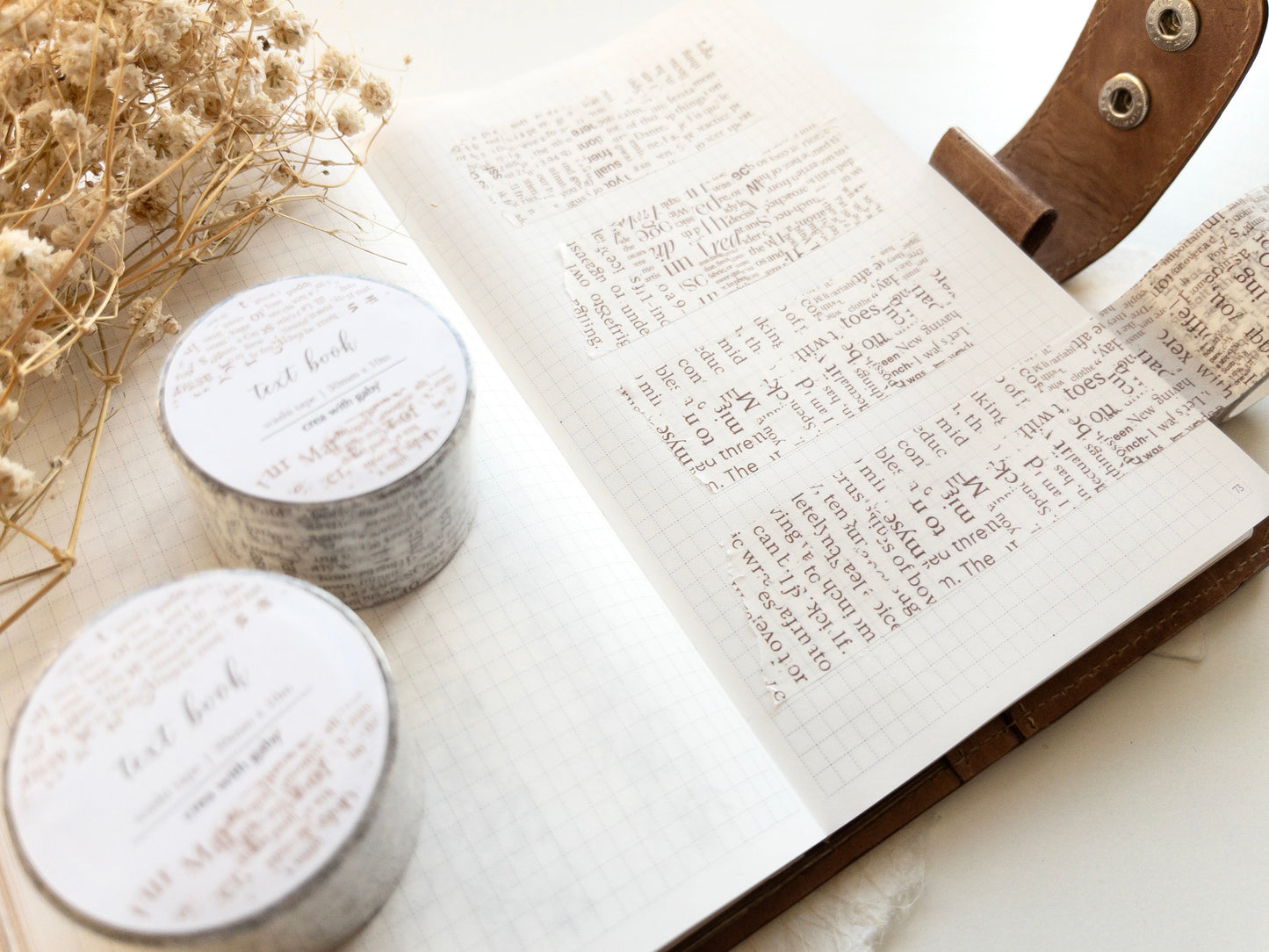 Text book washi tape: The Cosy Chapter (October 2025 sub kit)