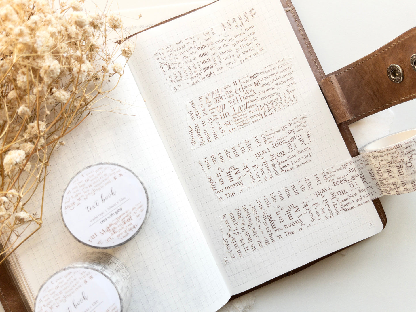 Text book washi tape: The Cosy Chapter (October 2025 sub kit)