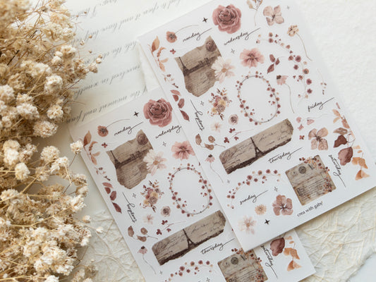 Transfer stickers: Paper garden