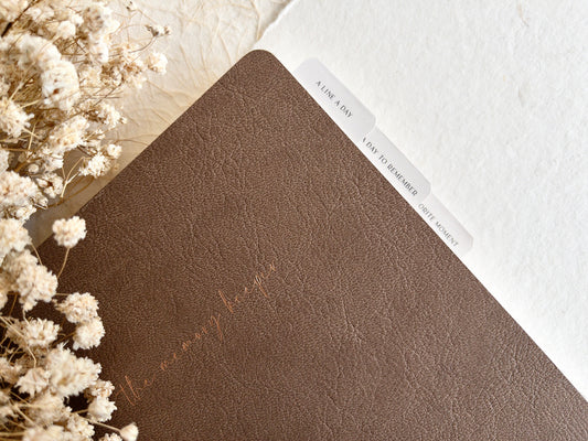 Minimal journaling & memory keeping tabs: Functional stickers (Large)