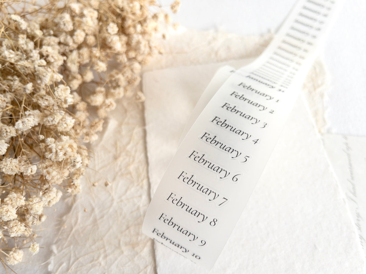Pre-cut date PET tape: Functional vol 2