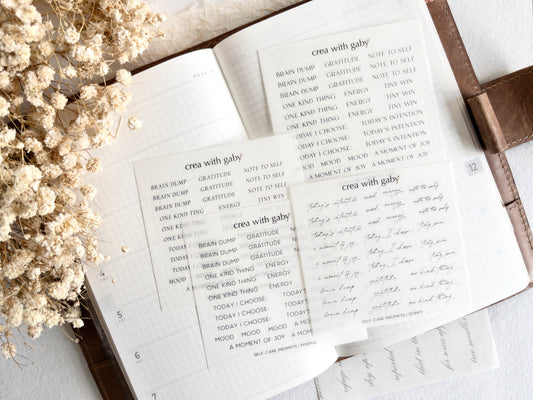 Self-care prompts: Functional stickers