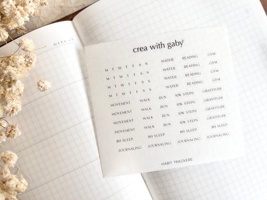 Habit tracker: Functional stickers