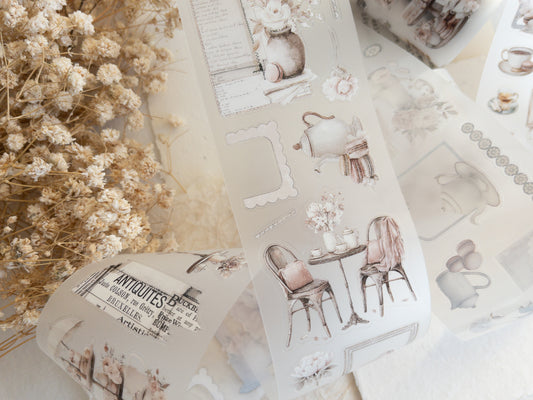 Pre-cut PET tape: Afternoon tea (December 2025 sub kit)