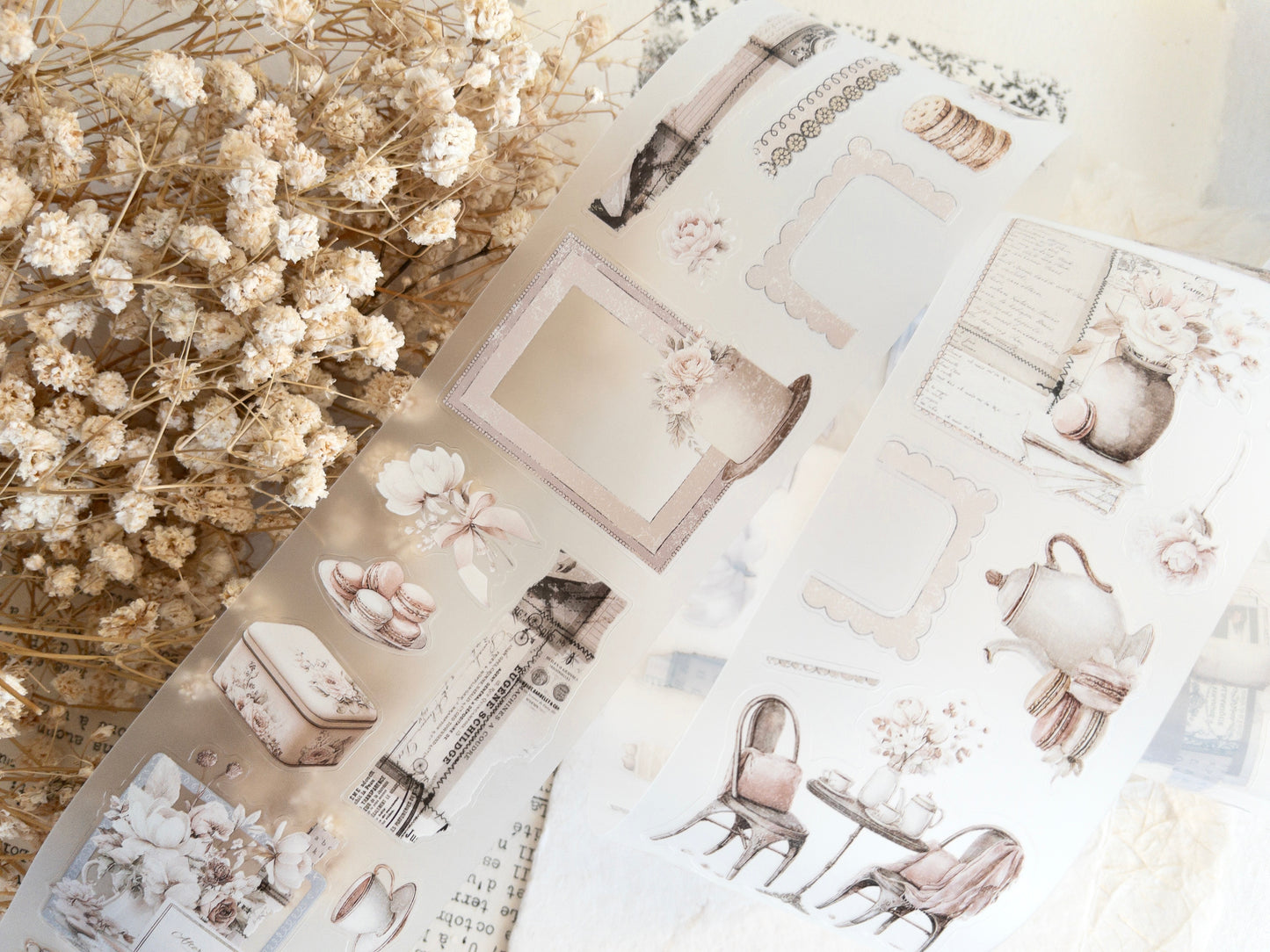 Pre-cut PET tape: Afternoon tea (December 2025 sub kit)