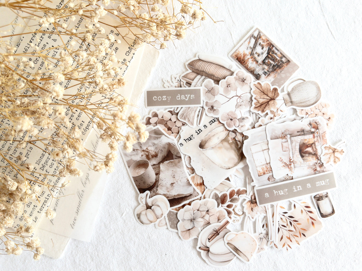 Deco sticker flakes: Autumn collection (Set of 36)