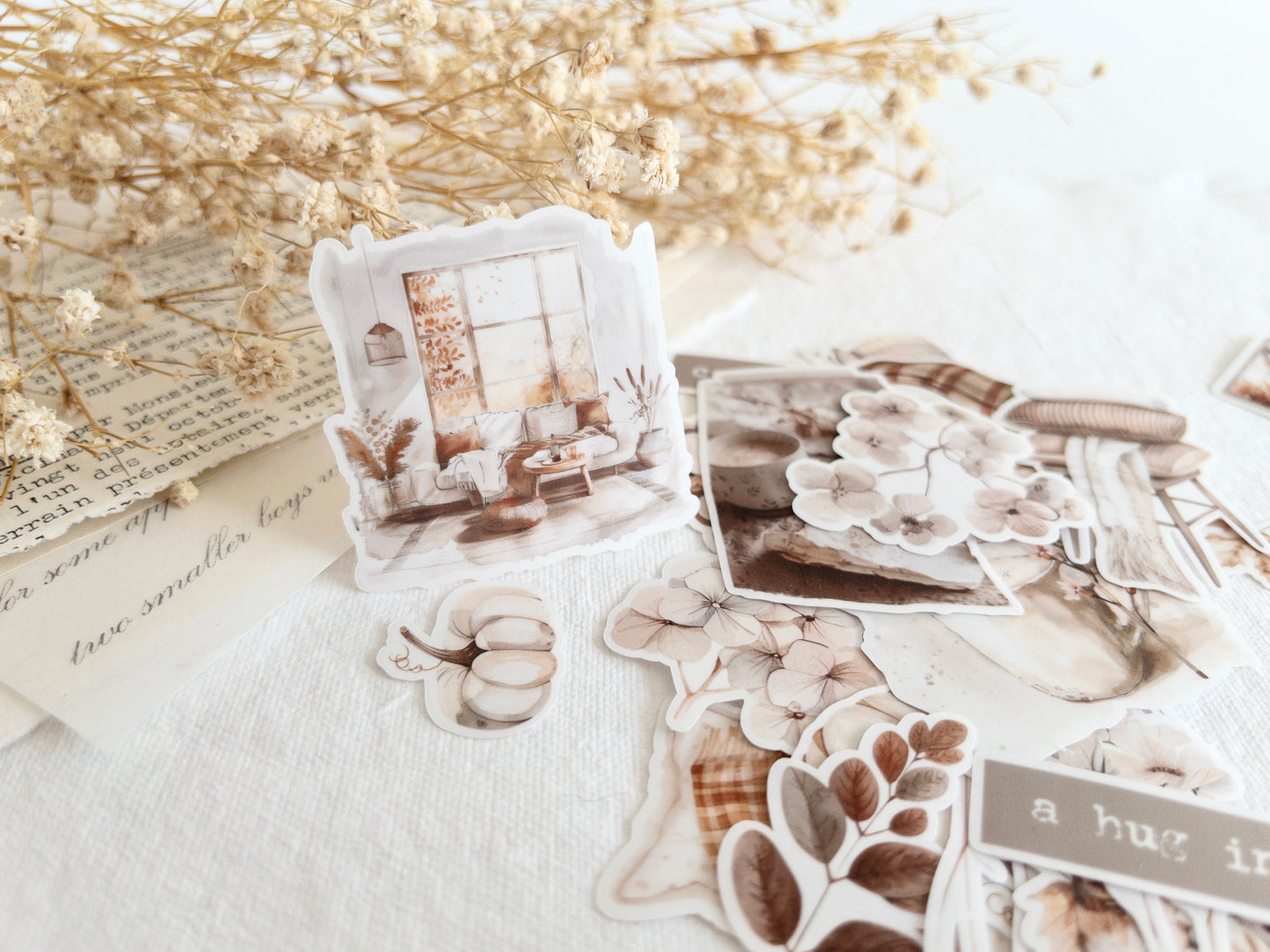 Deco sticker flakes: Autumn collection (Set of 36)