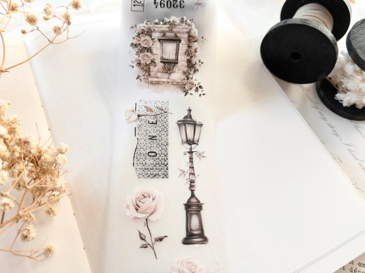Pre-cut PET tape: Rose Post