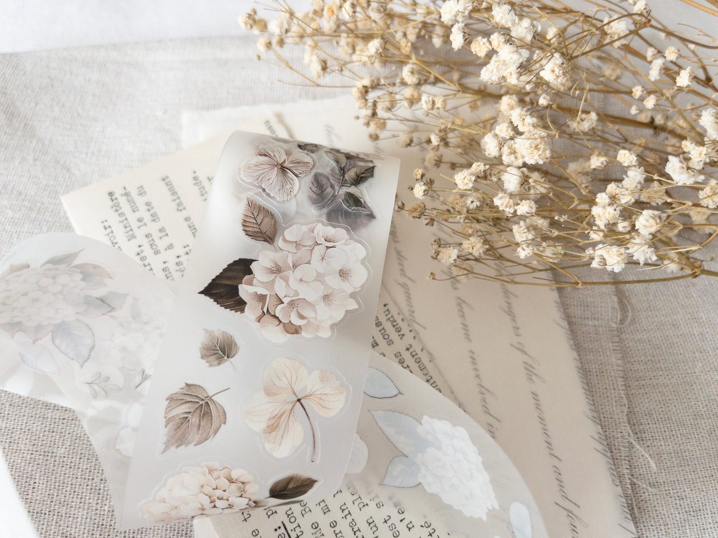 Pre-cut PET tape: Memories vol 2 - Hortensia