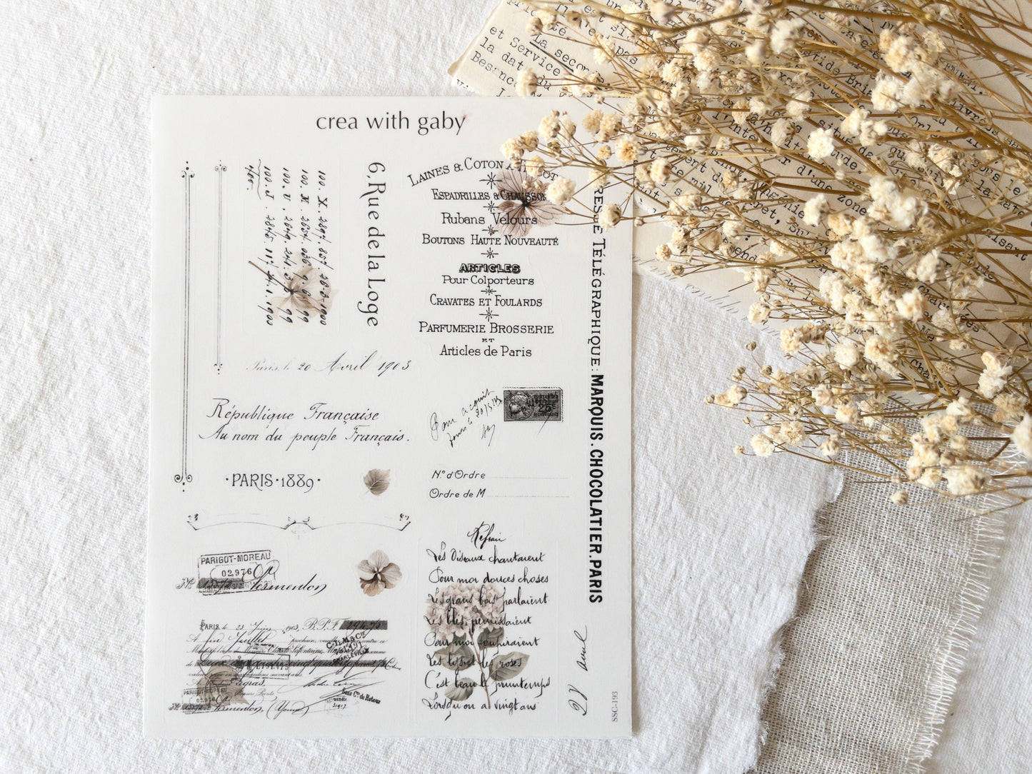Vintage script stickers: Memories vol 2 (193)