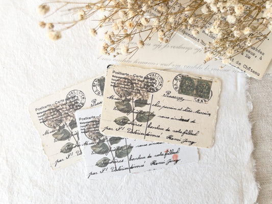 Printed mini postcard on handmade paper: Memories vol 2