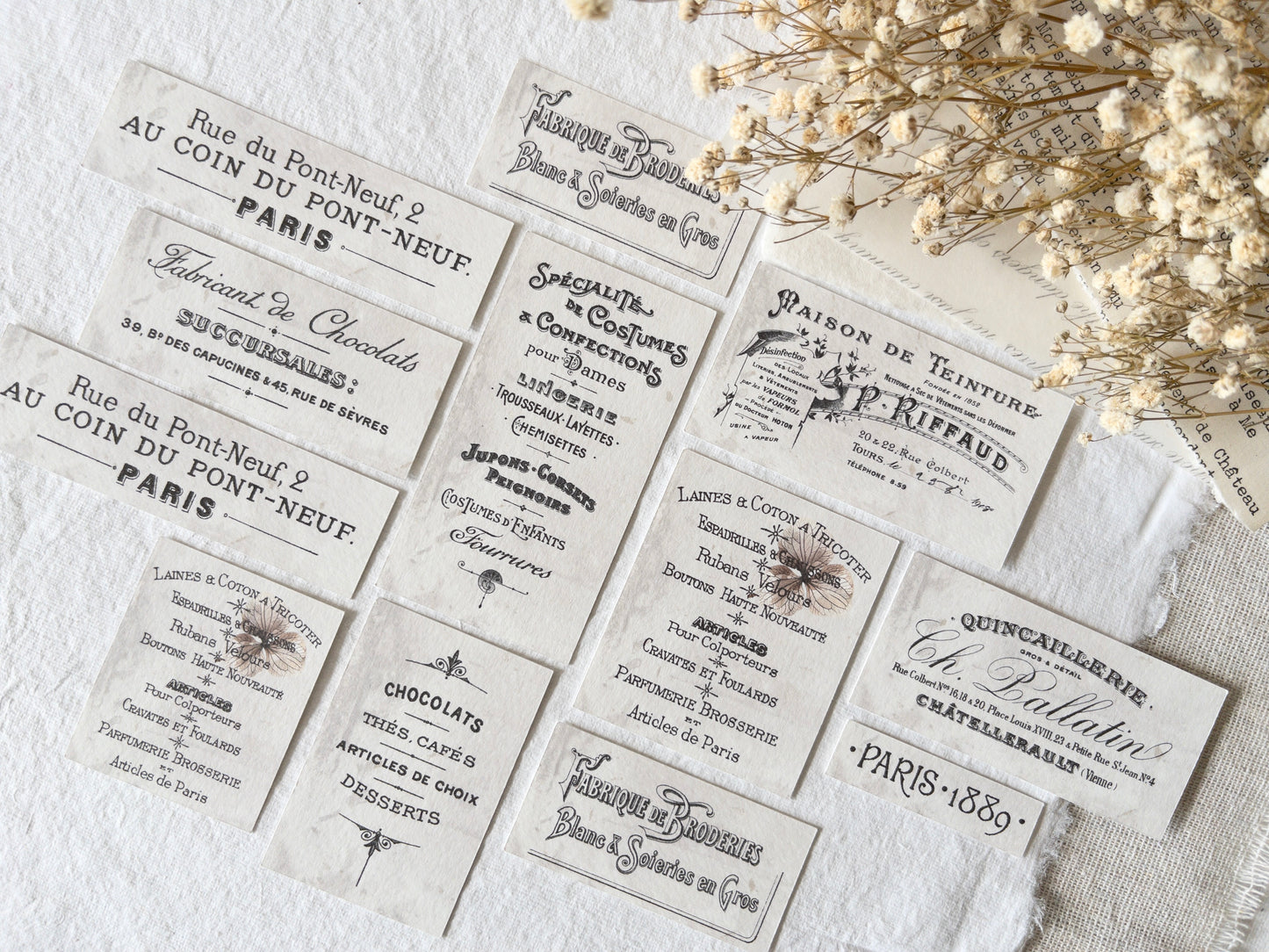 Vintage French labels: Memories vol 2 (Set of 14)