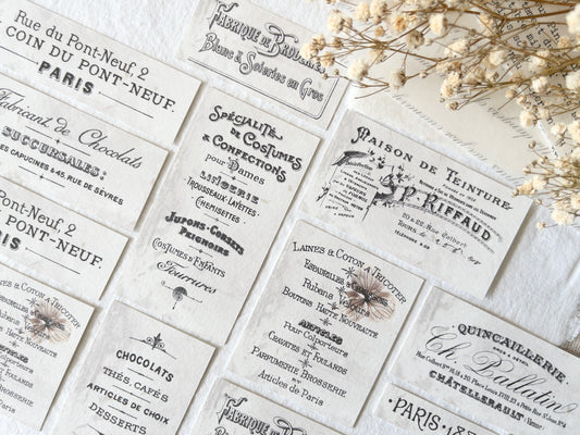 Vintage French labels: Memories vol 2 (Set of 14)