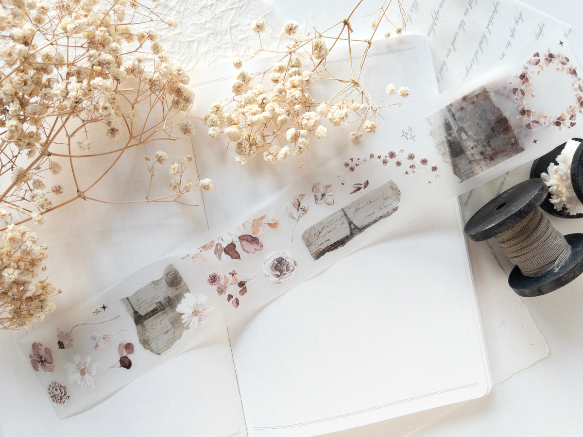 Pre-cut PET tape: Paper Garden