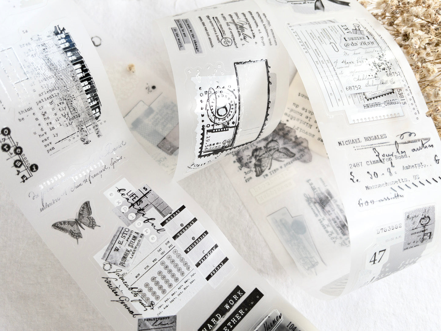 Journal Pages pre-cut PET tape: Fragments (100cm loop)