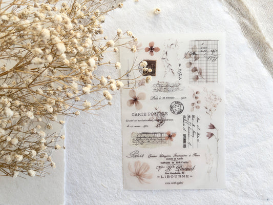 Transfer stickers: Vintage ephemera (Memories collection)