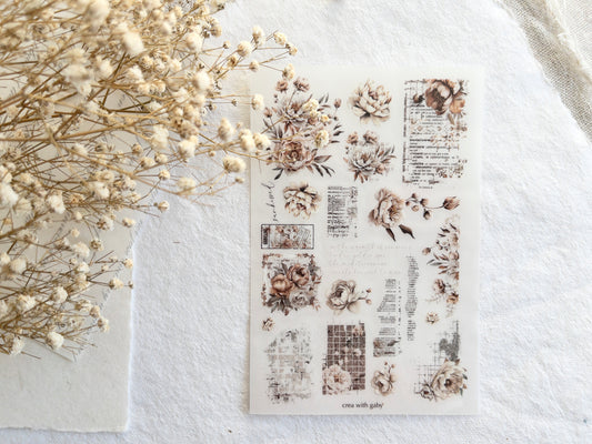 Transfer stickes: Mediterranean florals (Amantea collection)