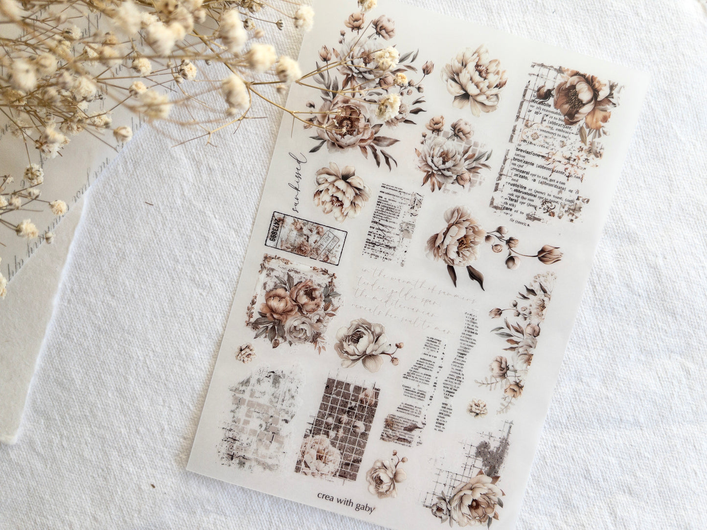 Transfer stickes: Mediterranean florals (Amantea collection)
