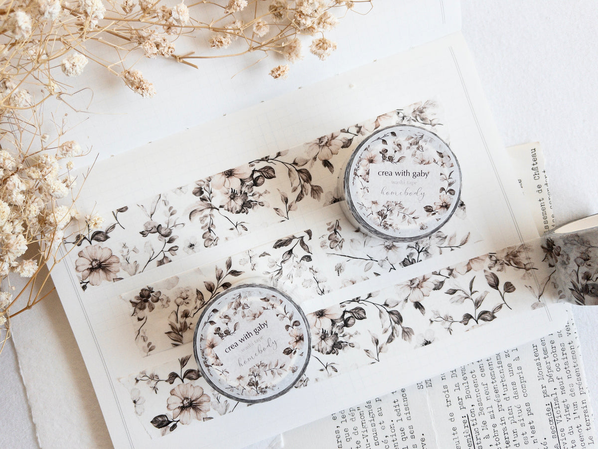 Floral washi tape: Homebody collection (30mm)