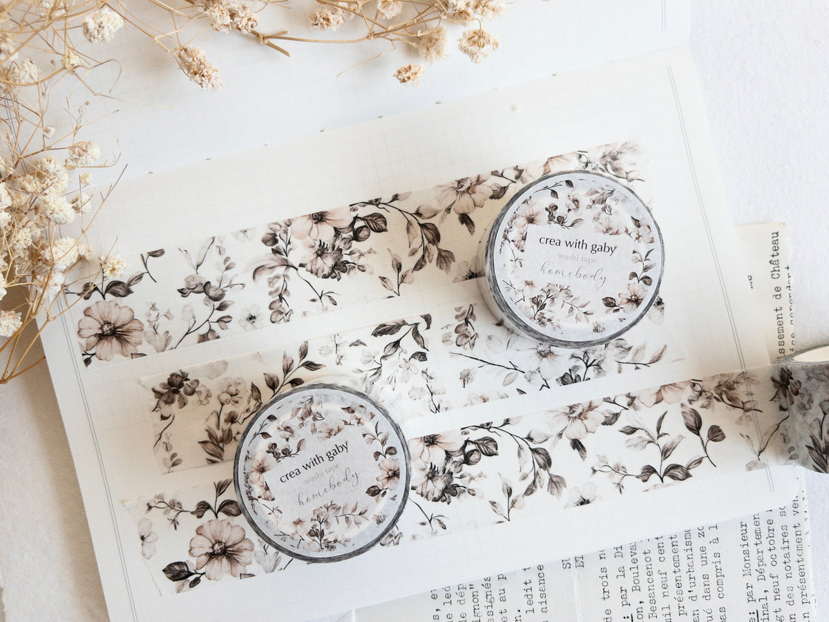 Floral washi tape: Homebody collection (30mm)