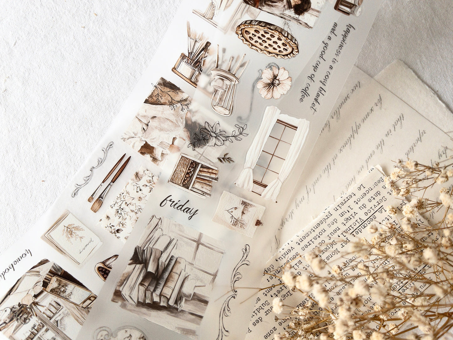 Pre-cut PET tape: Homebody collection