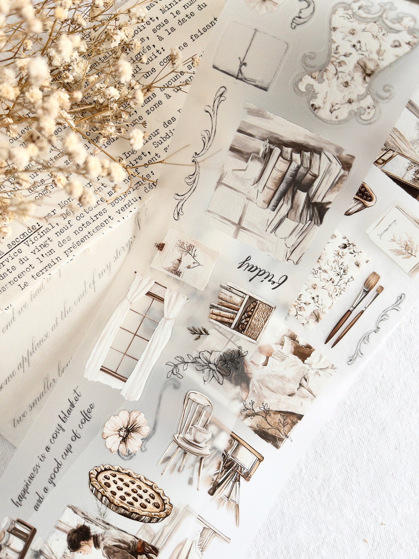 Pre-cut PET tape: Homebody collection