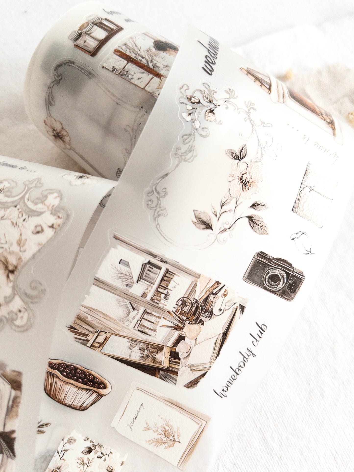 Pre-cut PET tape: Homebody collection