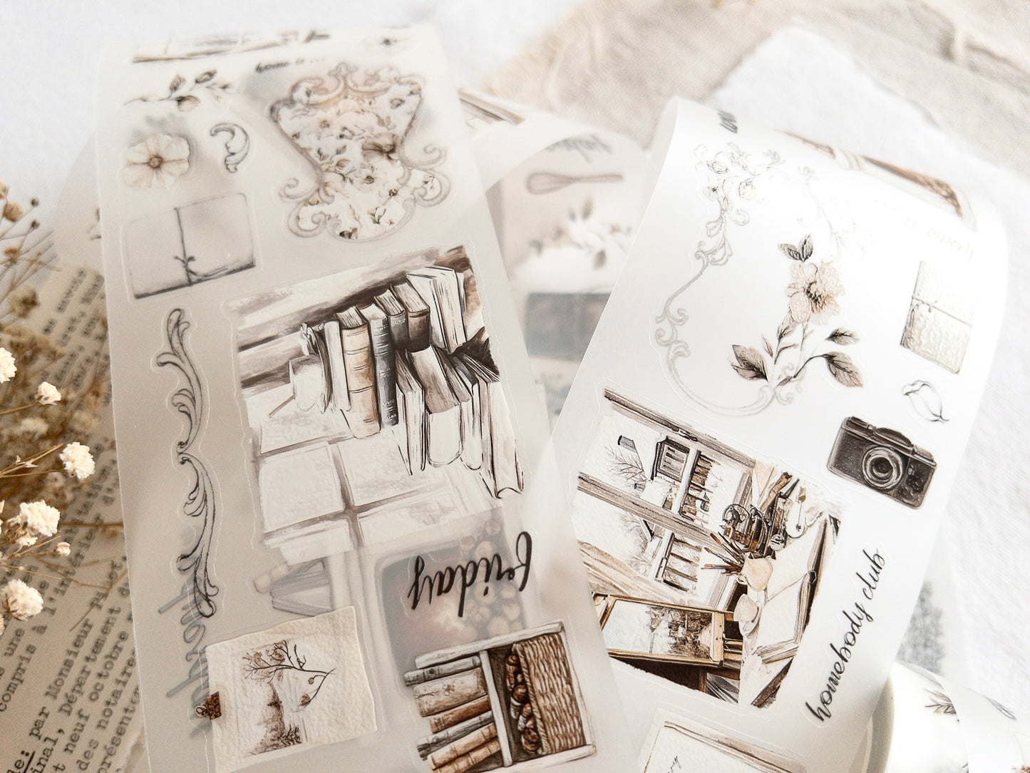 Pre-cut PET tape: Homebody collection