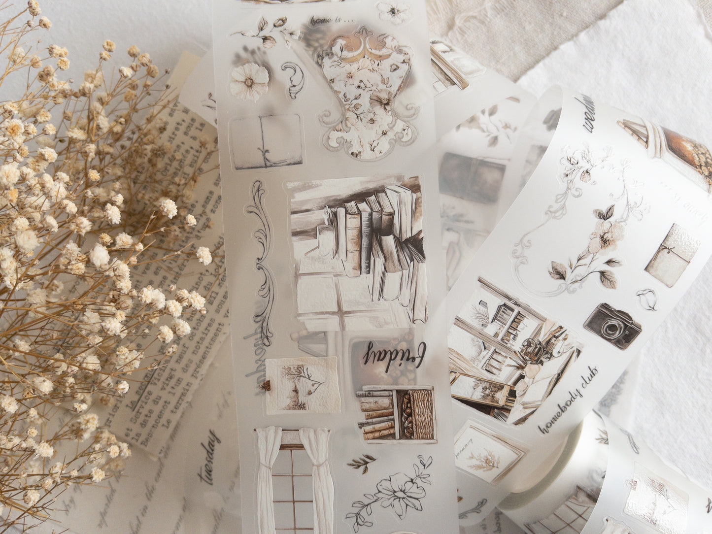 Pre-cut PET tape: Homebody collection