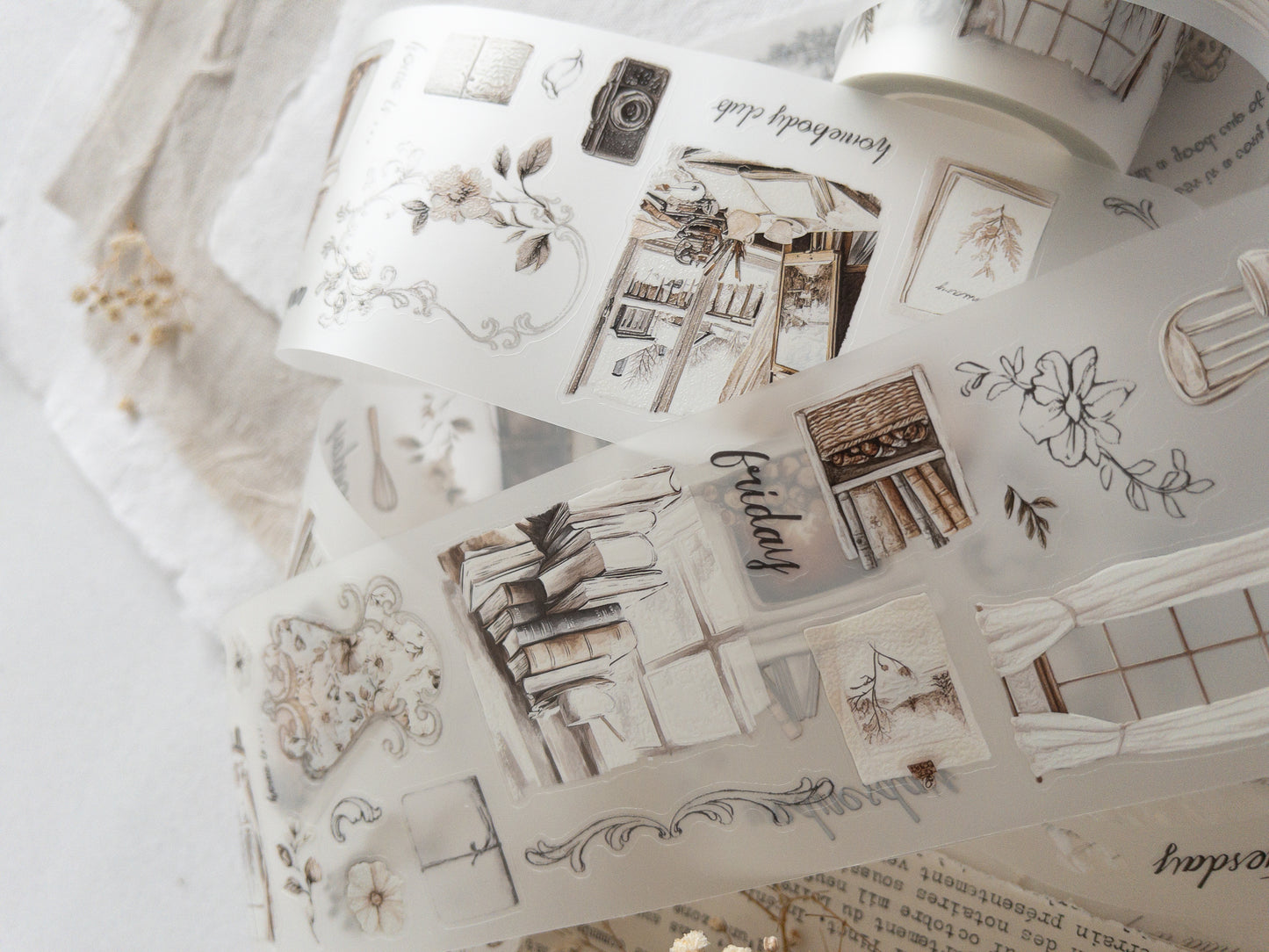 Pre-cut PET tape: Homebody collection