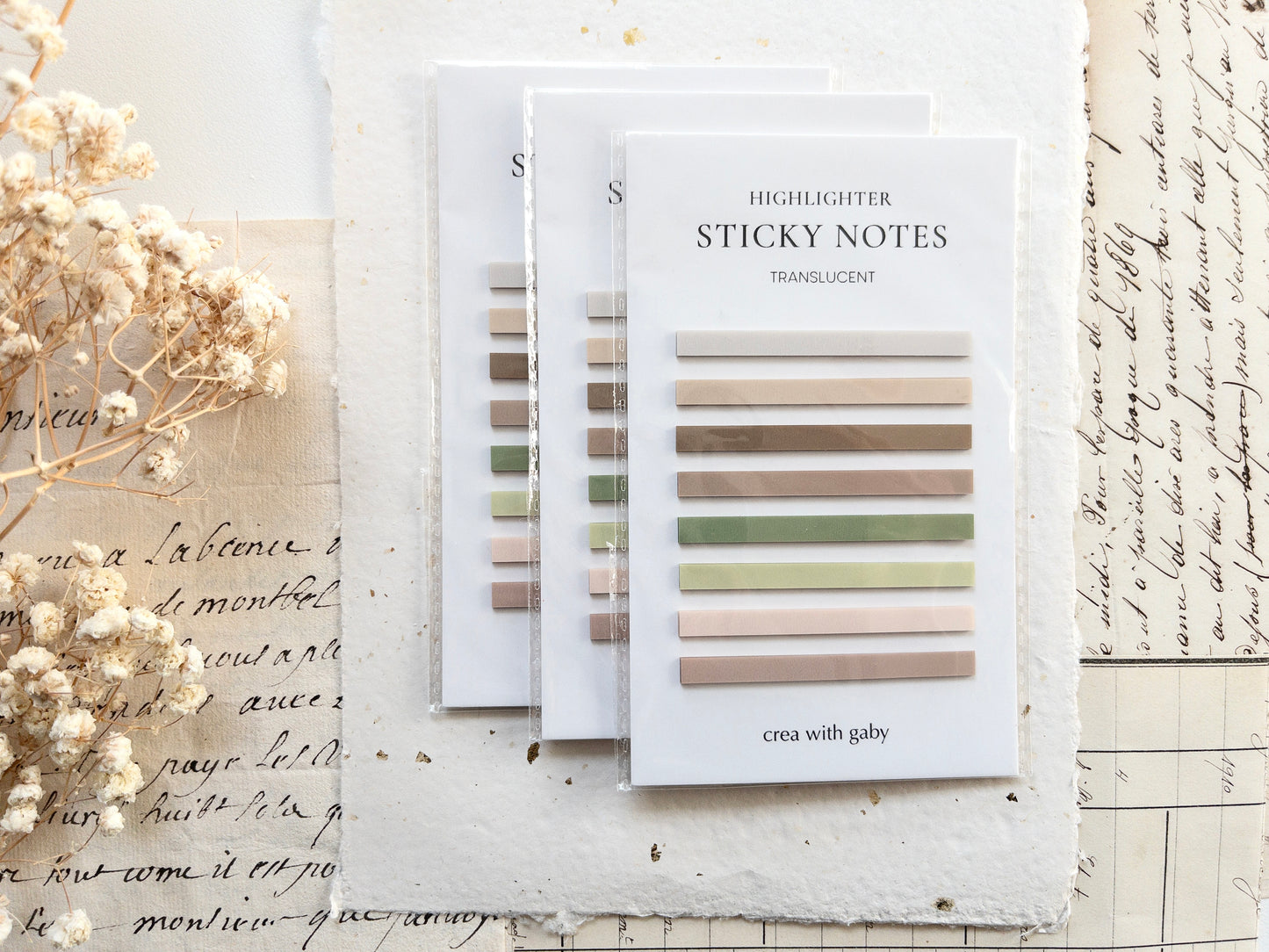 Highlighter sticky notes: Spring cottage