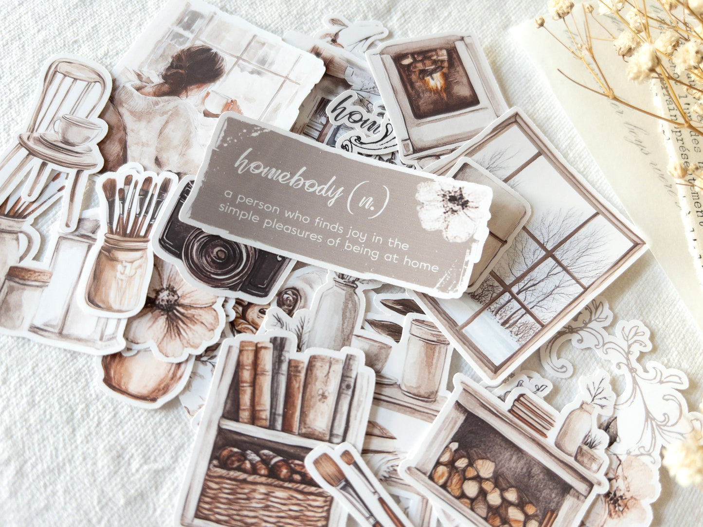 Deco sticker flakes: Homebody collection